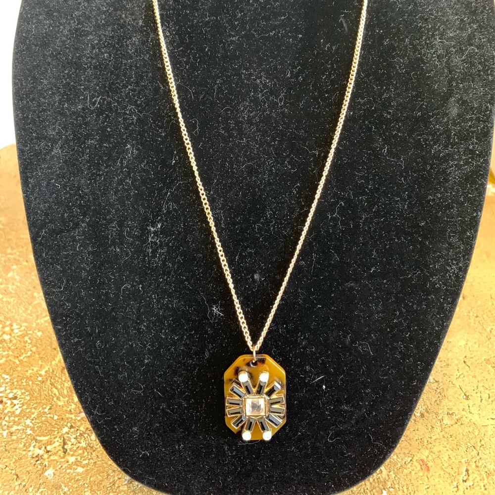 Tortoise Shell Pendant Necklace
